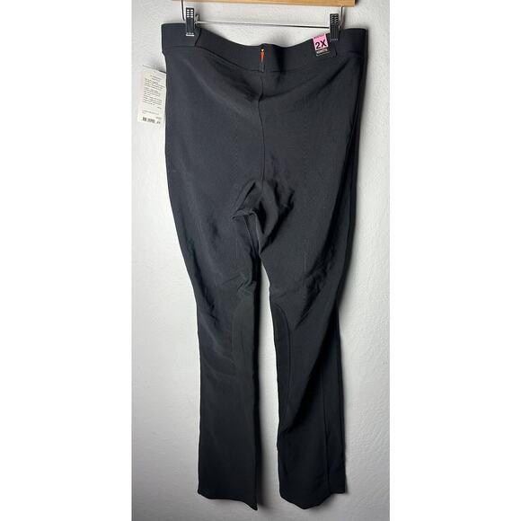 NWT KERRITS Microcord Bootcut Riding Pants 2XL Tall BLACK Pull On Stretch - Picture 2 of 4